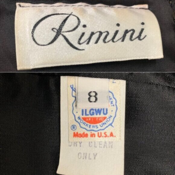 Rimini Black Vintage Velvet and Metallic Bubble Skirt Dress - Picture 14 of 16